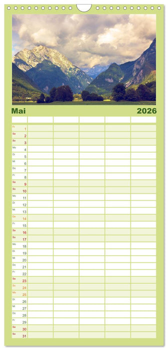 Slowenische Landschaften (CALVENDO Familienplaner 2026)