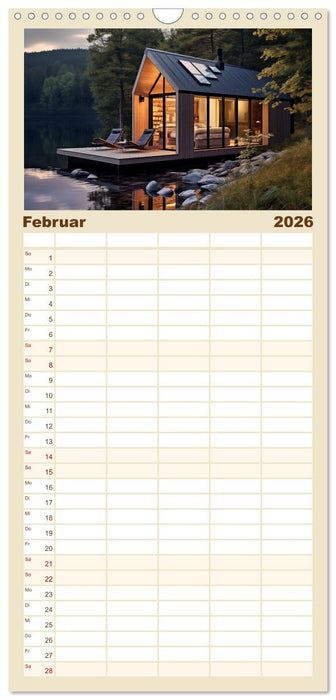 Tiny Houses - wohnen auf kleinstem Raum (CALVENDO Familienplaner 2026)