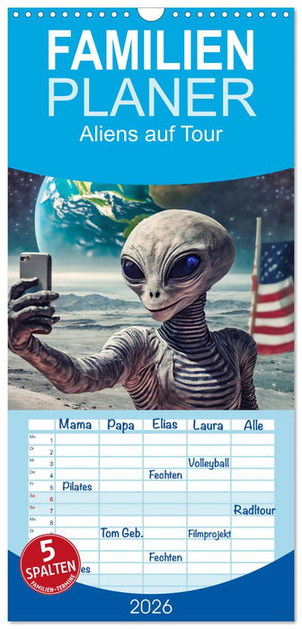 Aliens auf Tour (CALVENDO Familienplaner 2026)