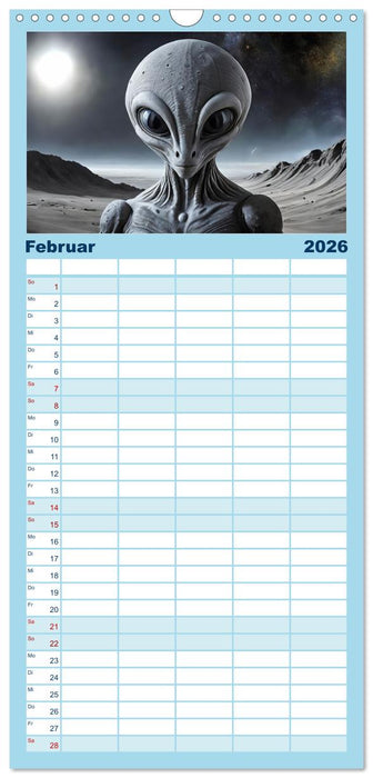 Aliens auf Tour (CALVENDO Familienplaner 2026)