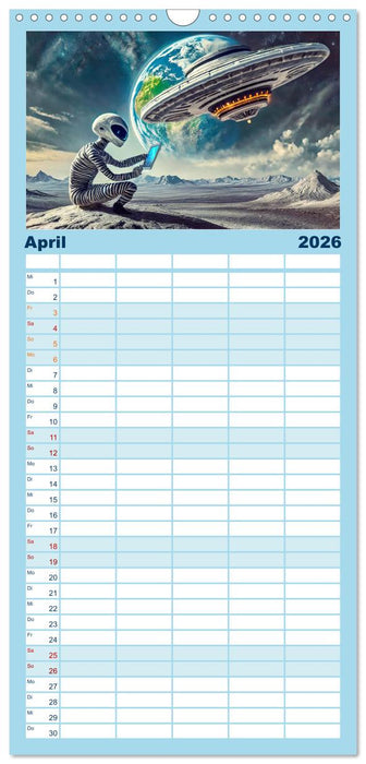 Aliens auf Tour (CALVENDO Familienplaner 2026)