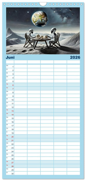 Aliens auf Tour (CALVENDO Familienplaner 2026)