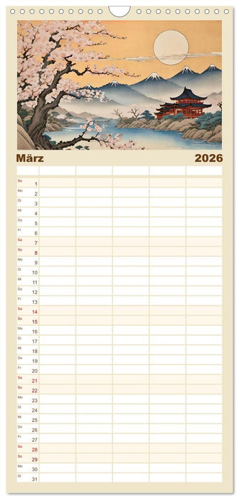 Hanami in Japan (CALVENDO Familienplaner 2026)