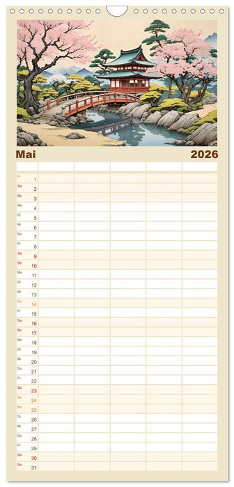 Hanami in Japan (CALVENDO Familienplaner 2026)