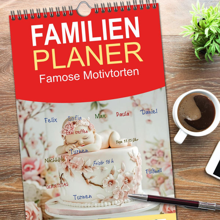 Famose Motivtorten (CALVENDO Familienplaner 2026)