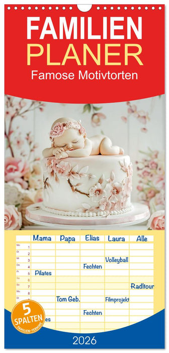 Famose Motivtorten (CALVENDO Familienplaner 2026)
