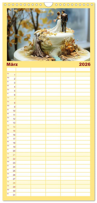 Famose Motivtorten (CALVENDO Familienplaner 2026)