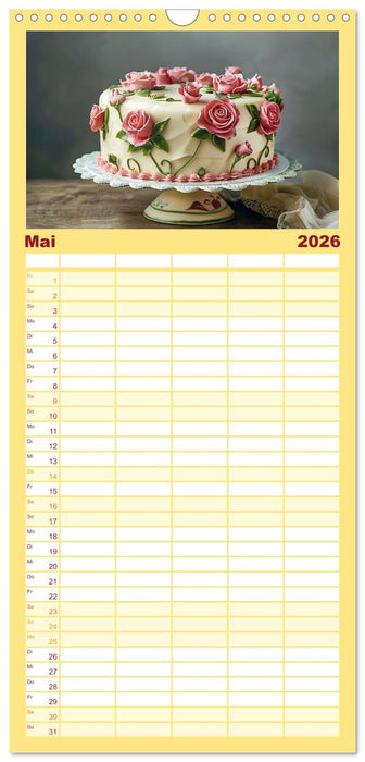 Famose Motivtorten (CALVENDO Familienplaner 2026)