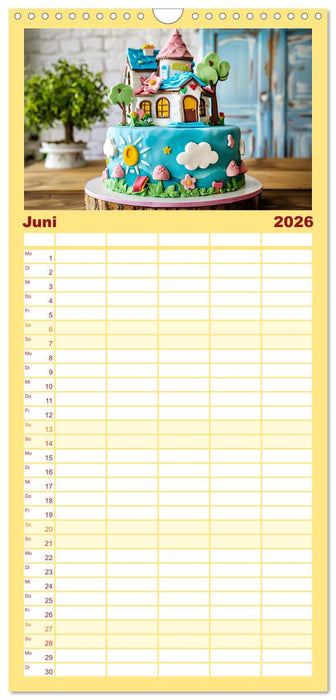 Famose Motivtorten (CALVENDO Familienplaner 2026)
