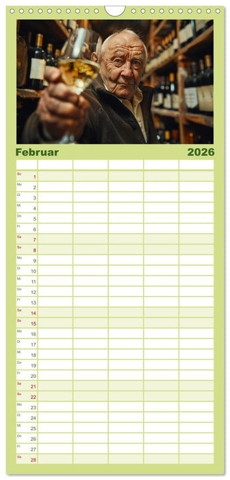 Wein begeistert (CALVENDO Familienplaner 2026)