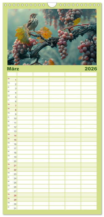 Wein begeistert (CALVENDO Familienplaner 2026)