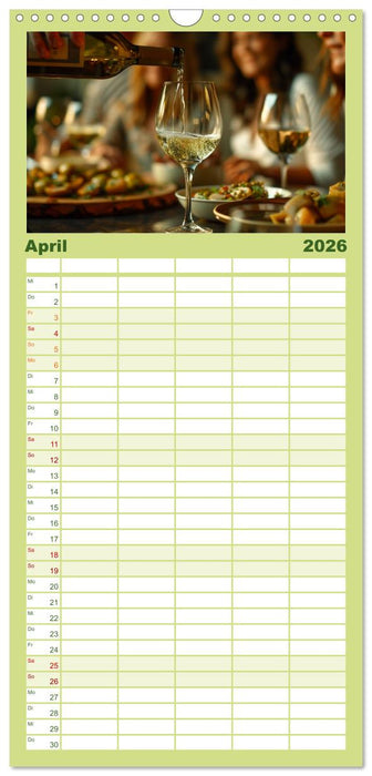 Wein begeistert (CALVENDO Familienplaner 2026)