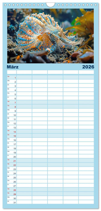 Fantastische Unterwasserkreaturen - Hybridtiere (CALVENDO Familienplaner 2026)