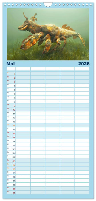 Fantastische Unterwasserkreaturen - Hybridtiere (CALVENDO Familienplaner 2026)