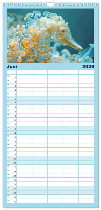 Fantastische Unterwasserkreaturen - Hybridtiere (CALVENDO Familienplaner 2026)