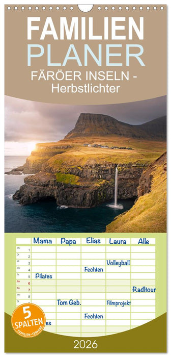 FÄRÖER INSELN - Herbstlichter (CALVENDO Familienplaner 2026)