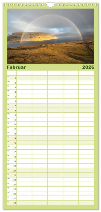 FÄRÖER INSELN - Herbstlichter (CALVENDO Familienplaner 2026)