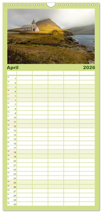 FÄRÖER INSELN - Herbstlichter (CALVENDO Familienplaner 2026)