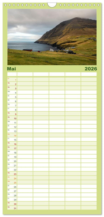 FÄRÖER INSELN - Herbstlichter (CALVENDO Familienplaner 2026)