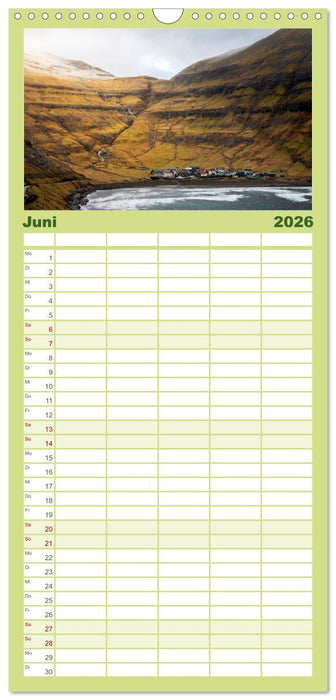 FÄRÖER INSELN - Herbstlichter (CALVENDO Familienplaner 2026)