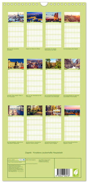 Zagreb - Kroatiens zauberhafte Hauptstadt (CALVENDO Familienplaner 2026)