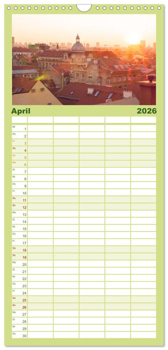 Zagreb - Kroatiens zauberhafte Hauptstadt (CALVENDO Familienplaner 2026)