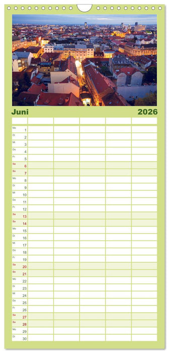 Zagreb - Kroatiens zauberhafte Hauptstadt (CALVENDO Familienplaner 2026)