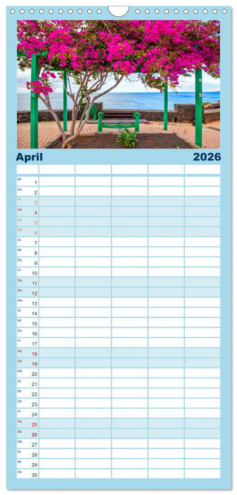 Urlaubsparadies Lanzarote (CALVENDO Familienplaner 2026)