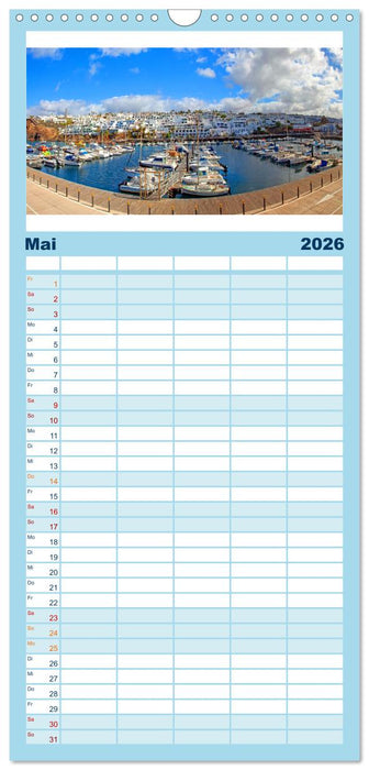 Urlaubsparadies Lanzarote (CALVENDO Familienplaner 2026)