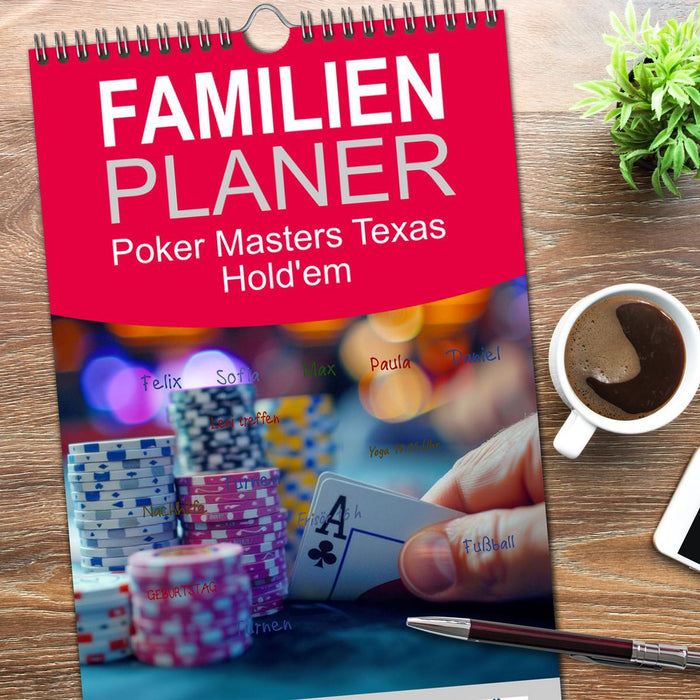 Poker Masters Texas Hold'em (CALVENDO Familienplaner 2026)