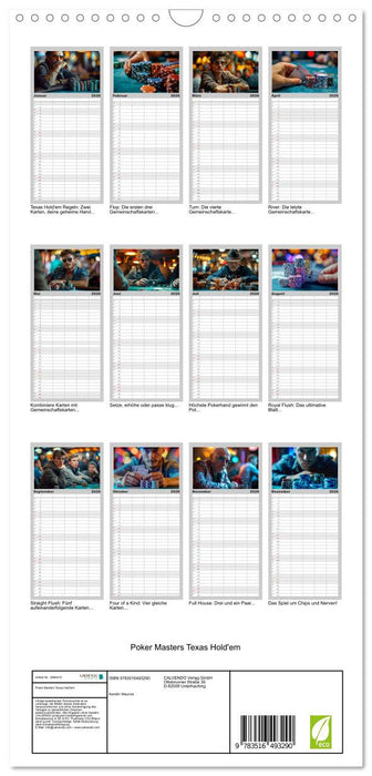 Poker Masters Texas Hold'em (CALVENDO Familienplaner 2026)