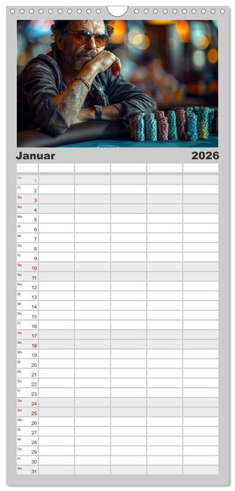 Poker Masters Texas Hold'em (CALVENDO Familienplaner 2026)