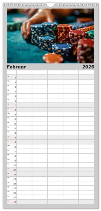 Poker Masters Texas Hold'em (CALVENDO Familienplaner 2026)