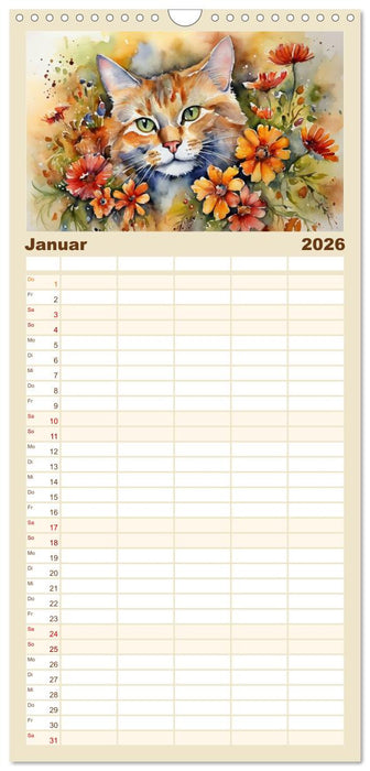 Samtpfoten im Portrait (CALVENDO Familienplaner 2026)