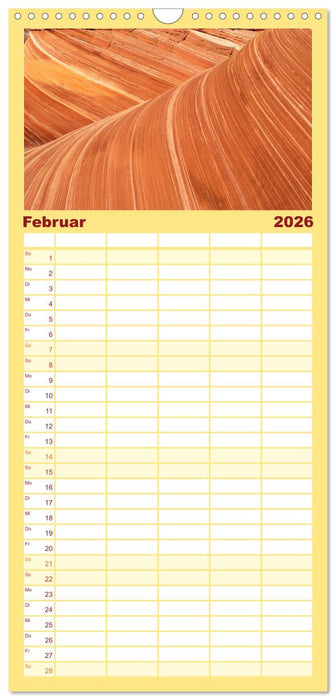 Paria Canyon - The Wave Naturwunder (CALVENDO Familienplaner 2026)