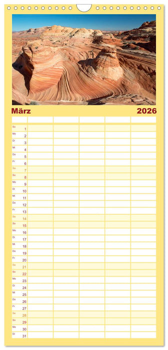Paria Canyon - The Wave Naturwunder (CALVENDO Familienplaner 2026)