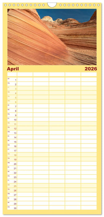 Paria Canyon - The Wave Naturwunder (CALVENDO Familienplaner 2026)