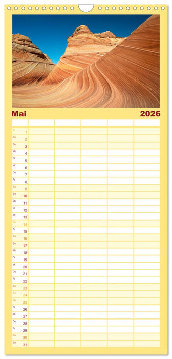 Paria Canyon - The Wave Naturwunder (CALVENDO Familienplaner 2026)