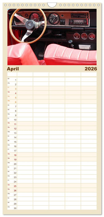 Klassische Armaturenbretter (CALVENDO Familienplaner 2026)