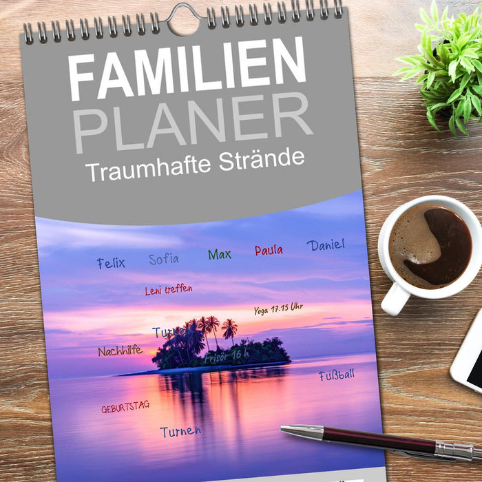 Traumhafte Strände (CALVENDO Familienplaner 2026)