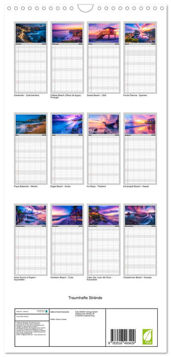 Traumhafte Strände (CALVENDO Familienplaner 2026)