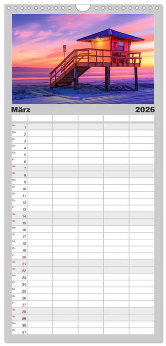 Traumhafte Strände (CALVENDO Familienplaner 2026)