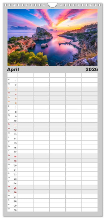 Traumhafte Strände (CALVENDO Familienplaner 2026)