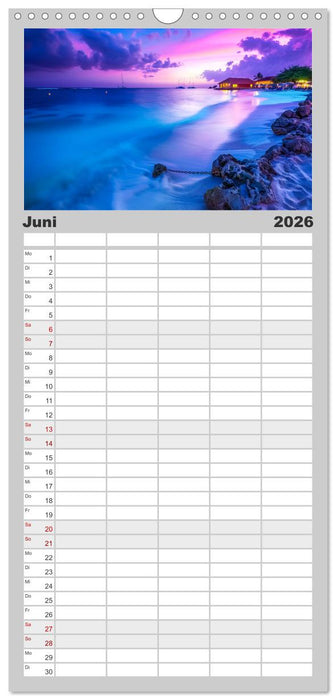 Traumhafte Strände (CALVENDO Familienplaner 2026)