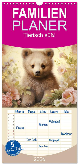 Tierisch süß! (CALVENDO Familienplaner 2026)