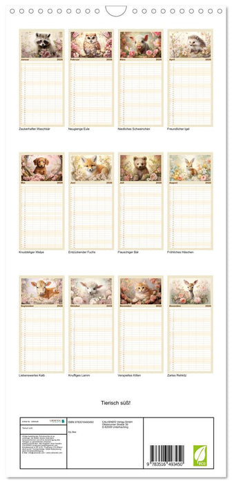 Tierisch süß! (CALVENDO Familienplaner 2026)