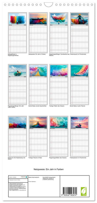 Netzpoesie: Ein Jahr in Farben (CALVENDO Familienplaner 2026)