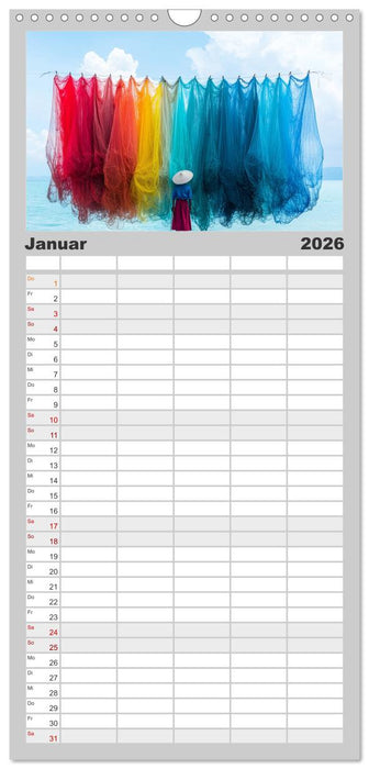 Netzpoesie: Ein Jahr in Farben (CALVENDO Familienplaner 2026)