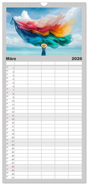 Netzpoesie: Ein Jahr in Farben (CALVENDO Familienplaner 2026)