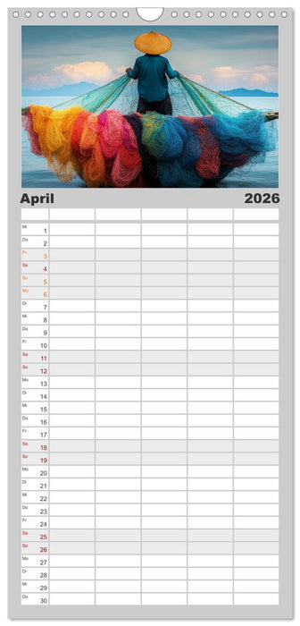 Netzpoesie: Ein Jahr in Farben (CALVENDO Familienplaner 2026)